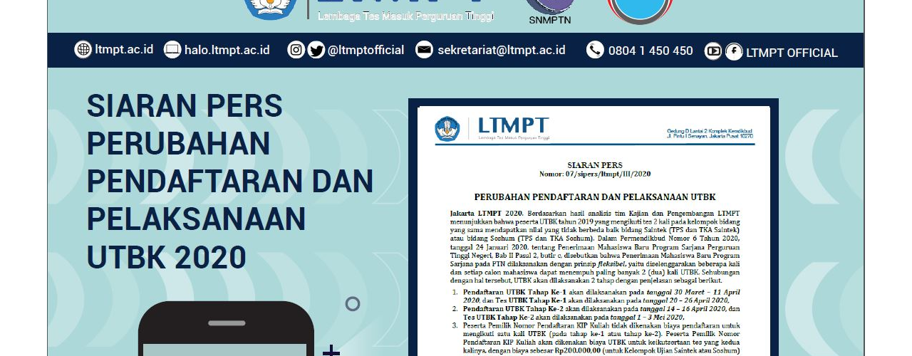 Perubahan Pendaftaran dan Pelaksanaan UTBK