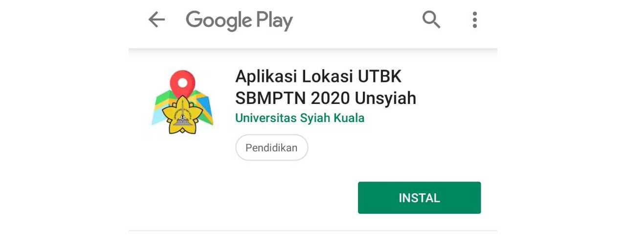 Aplikasi lokasi UTBK-SBMPTN