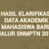 Hasil Klarifikasi Data Akademik Calon Mahasiswa Baru Lulusan SNMPTN Universitas Syiah Kuala Tahun 2017