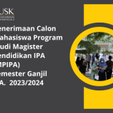 Penerimaan Calon Mahasiswa Program Studi Magister Pendidikan IPA (MPIPA) Semester Ganjil Tahun Akademik 2023/2024