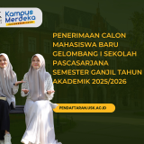 Penerimaan Calon Mahasiswa Baru Gelombang I Sekolah Pascasarjana Semester Ganjil Tahun Akademik 2025/2026